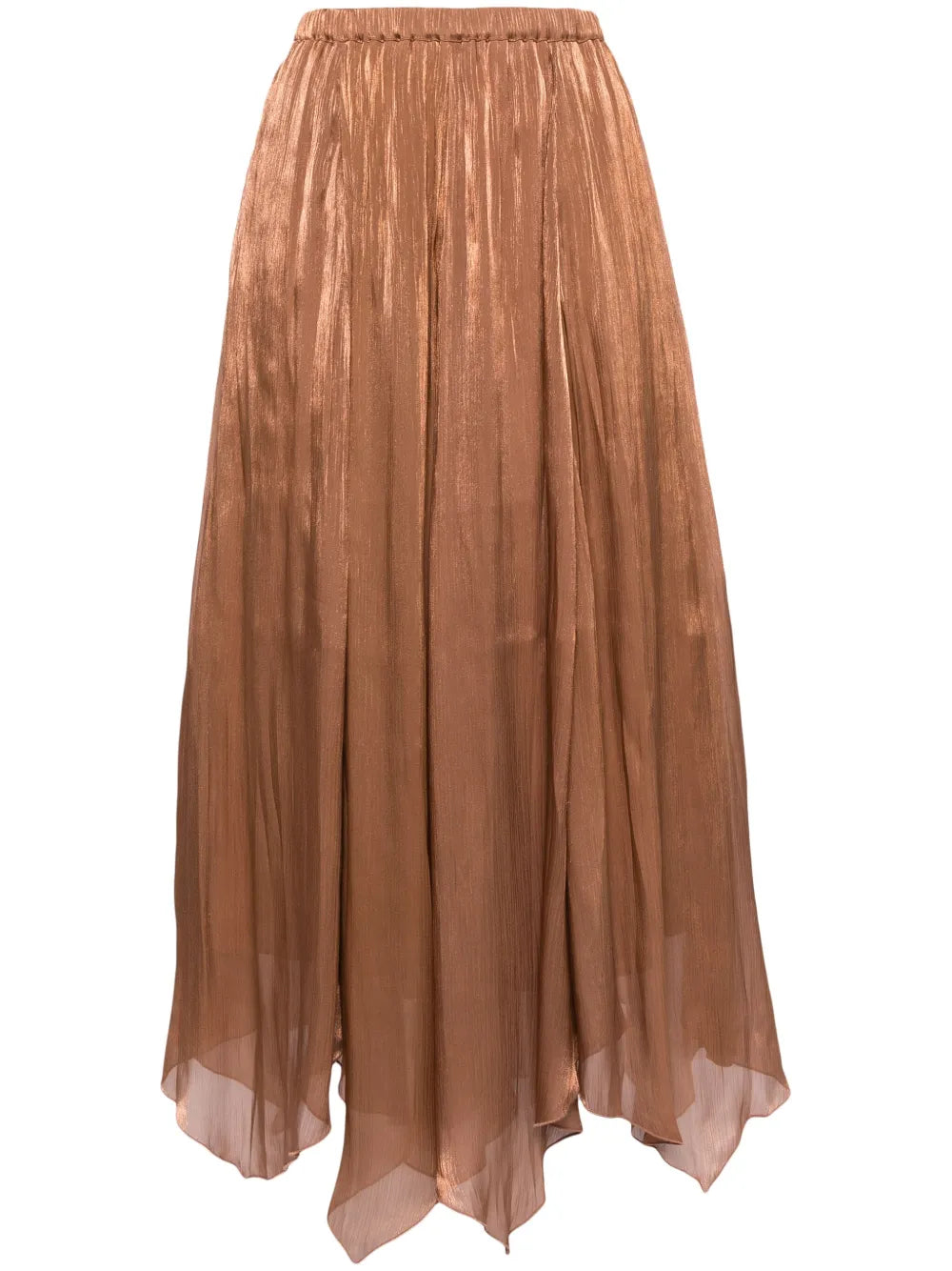 Asymmetric-Hem Midi Skirt