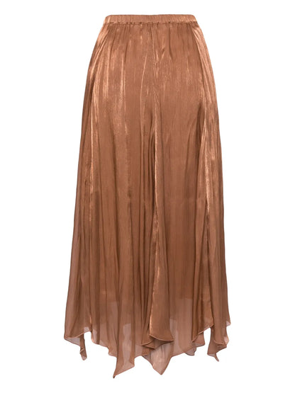 Asymmetric-Hem Midi Skirt