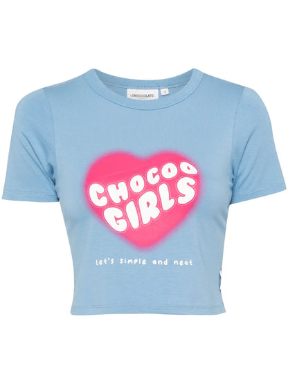 Graphic-Print Cropped T-Shirt