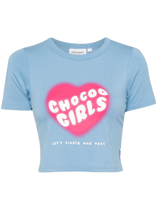 Graphic-Print Cropped T-Shirt