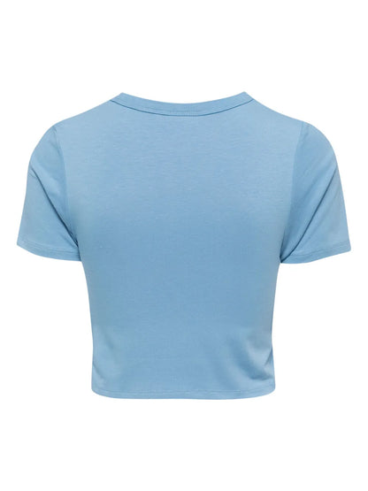 Graphic-Print Cropped T-Shirt
