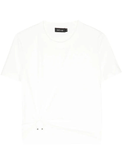 Gathered Crew-Neck T-Shirt