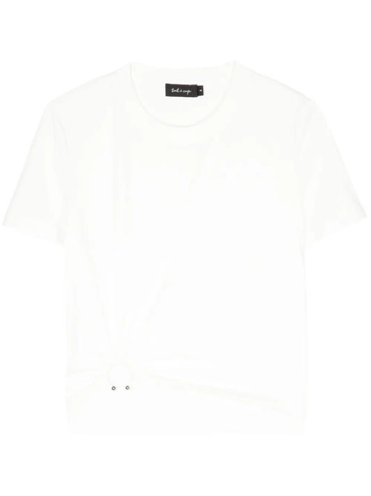 Gathered Crew-Neck T-Shirt