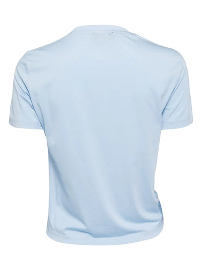 Gathered Crew-Neck T-Shirt