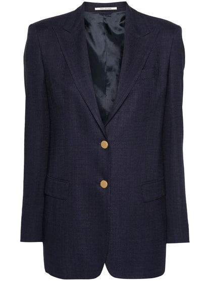 Single-Breasted Jacquard Blazer