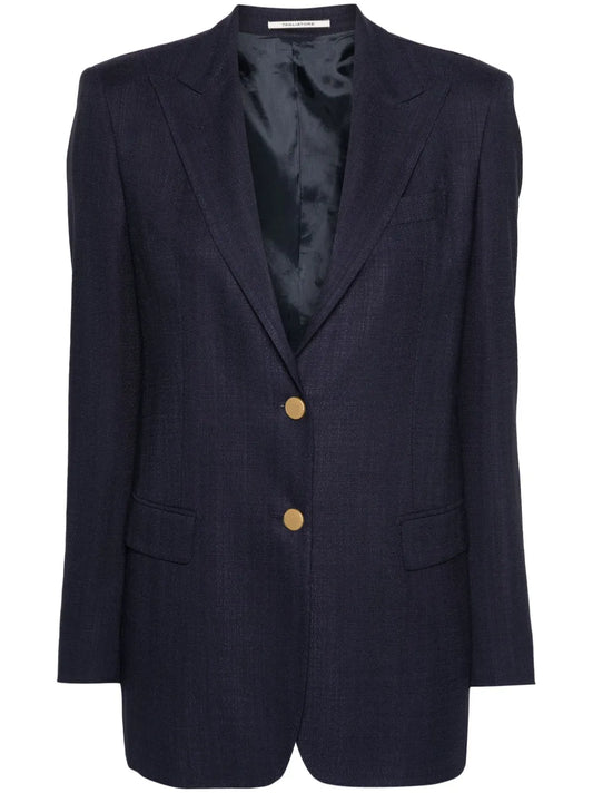 Single-Breasted Jacquard Blazer
