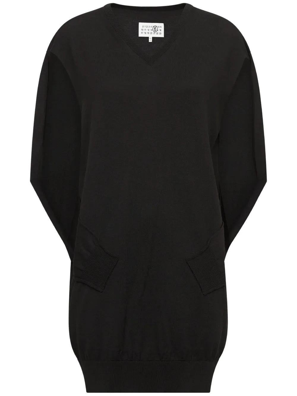 V-Neck Cape-Design Minidress