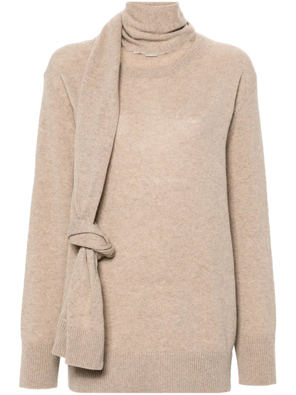 Sash-Detail Cashmere-Blend Jumper