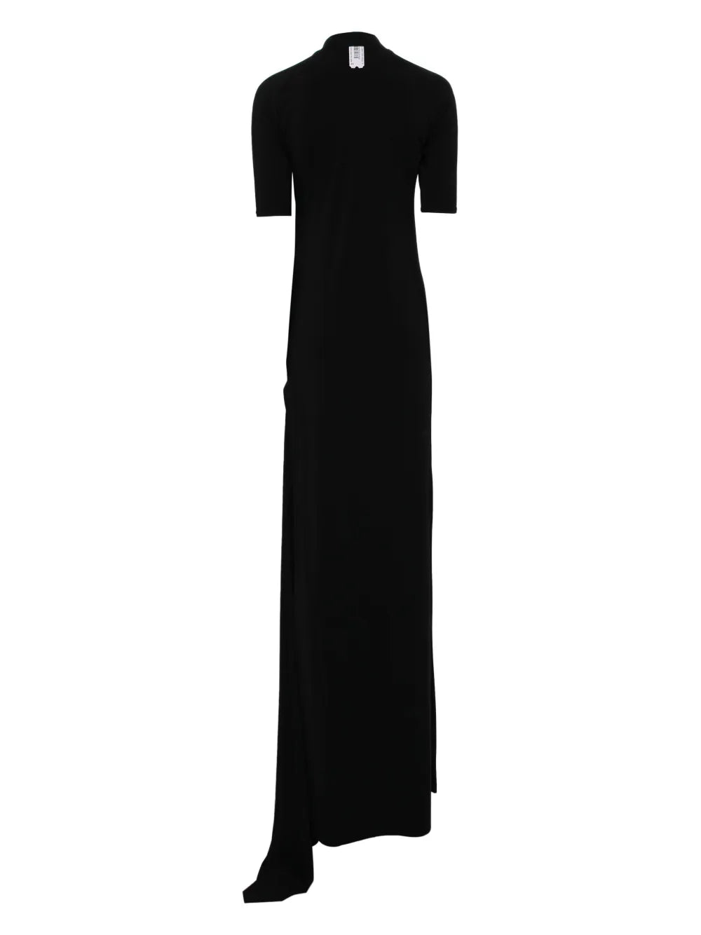 Draped-Detail Short-Sleeve Maxi Dress