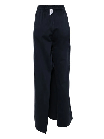 Layered Cotton Cargo Trousers