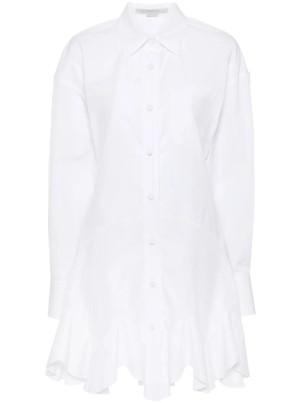 Logo-Embroidered Poplin Mini Dress