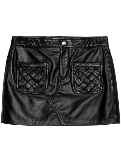 Joana Leather Mini Skirt