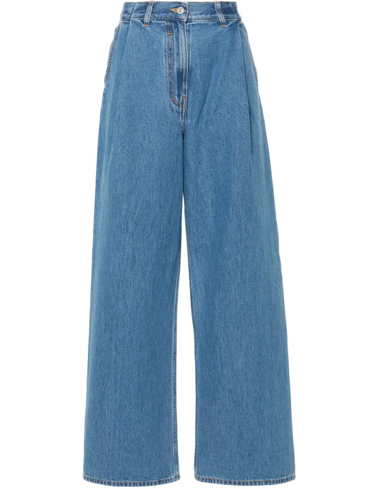 4G-Motif Cotton Jeans