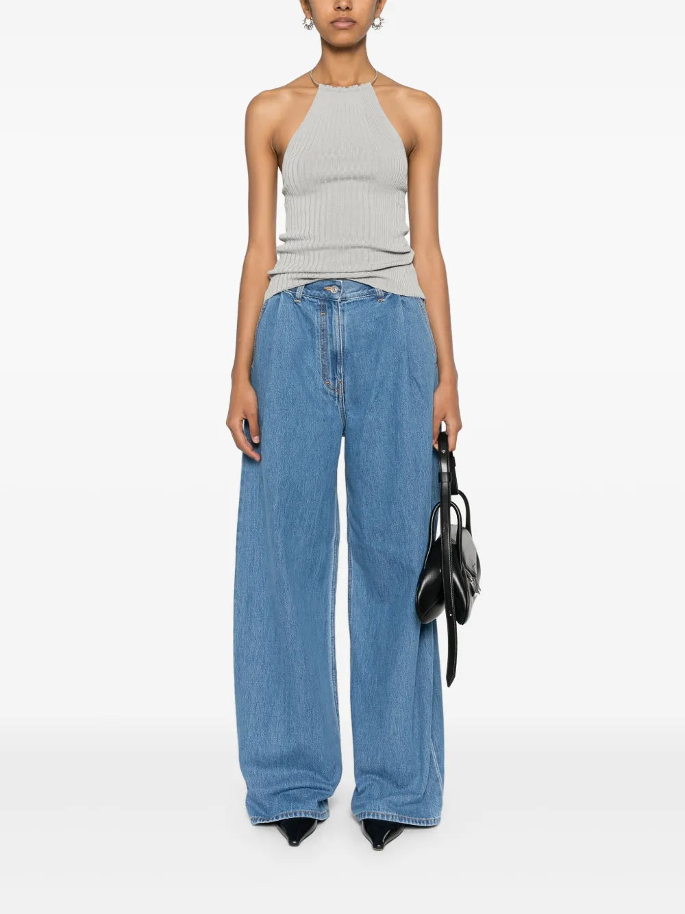 4G-Motif Cotton Jeans
