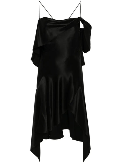 One-Shoulder Silk Dress