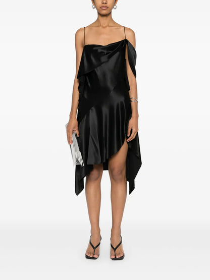 One-Shoulder Silk Dress