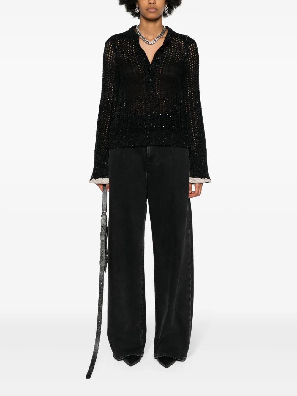 Sequin-Embellished Jumper