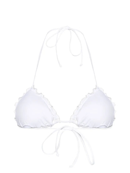 Saggitarius Floral-Embroidery Bikini Top