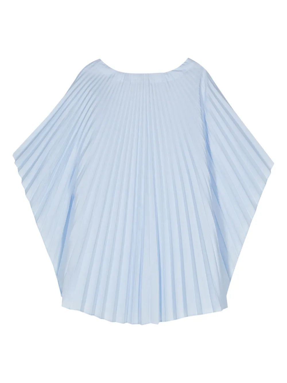 Boat-Neck Pleated Blouse