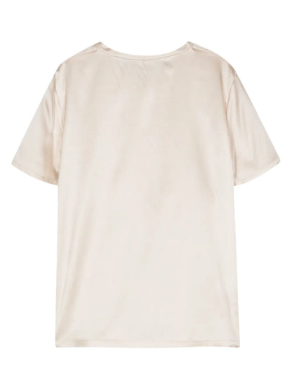 Crew-Neck Satin T-Shirt