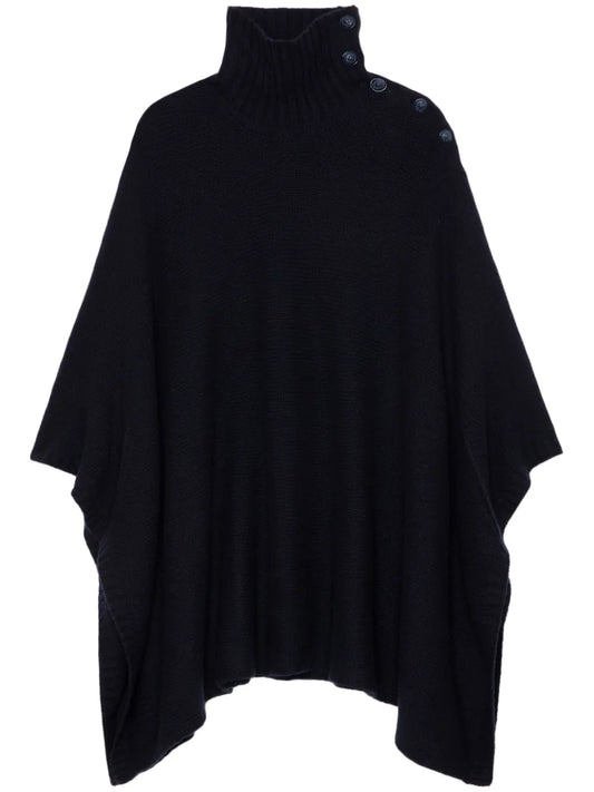 Cashmere-Blend Knitted Cape