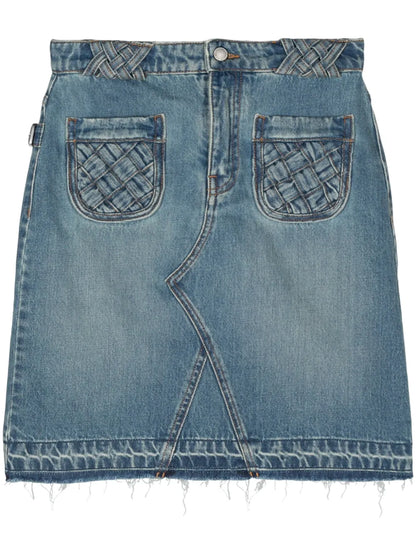Jingle Denim Midi Skirt