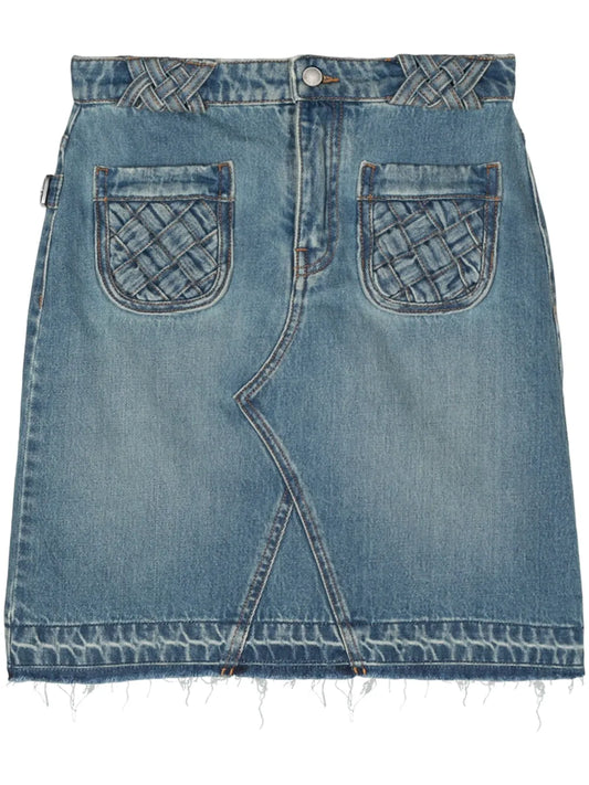 Jingle Denim Midi Skirt