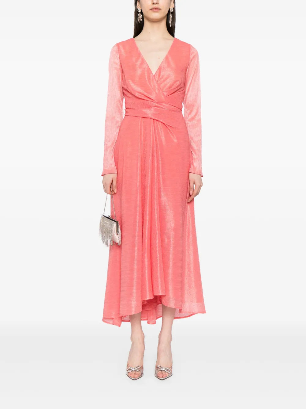Wrap-Design Midi Dress