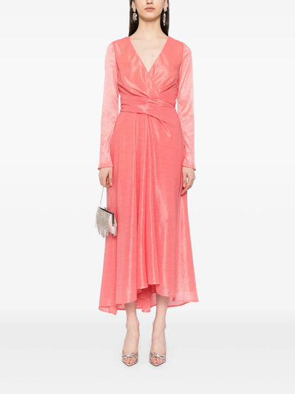 Wrap-Design Midi Dress
