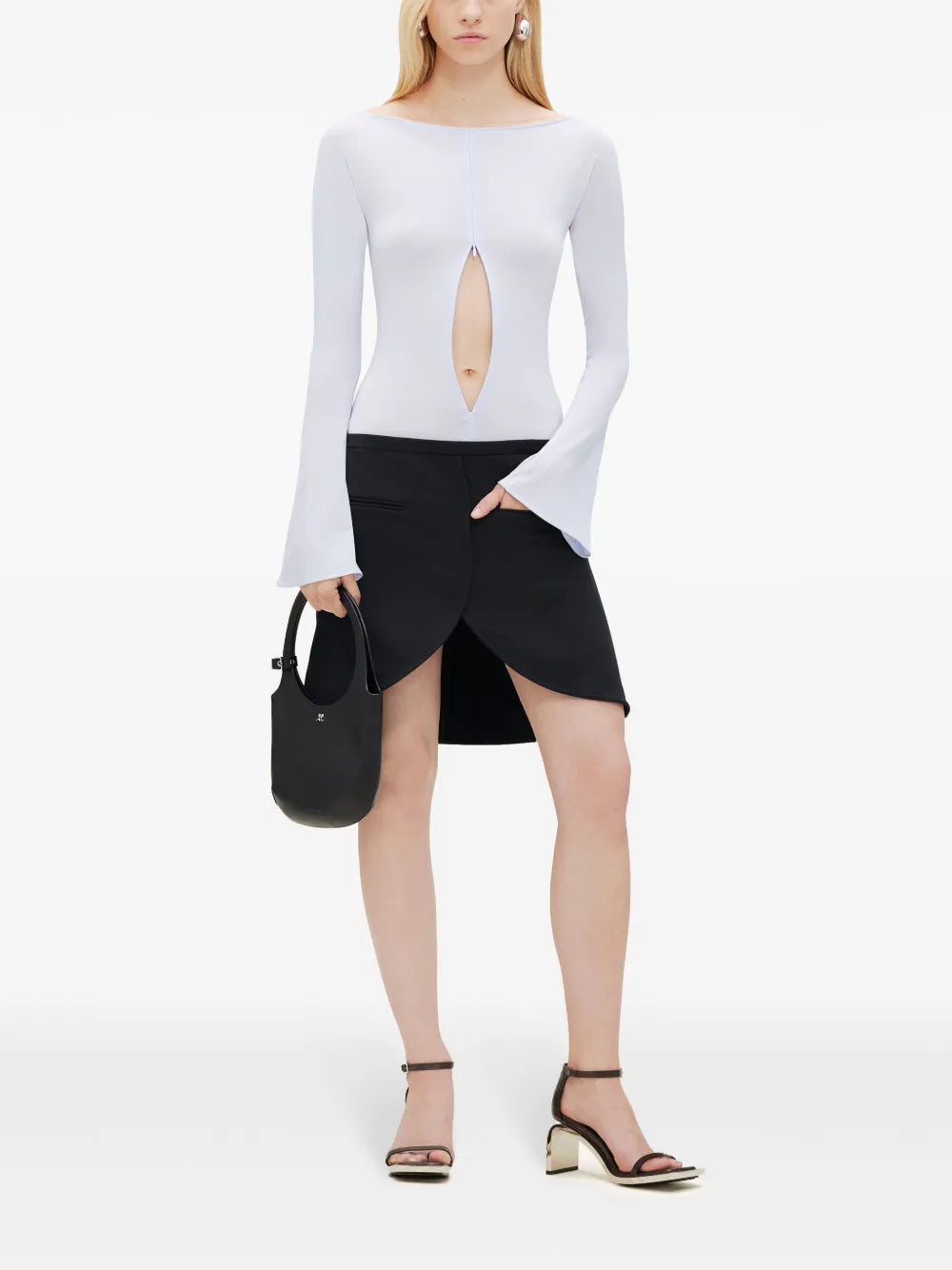 Off-Shoulder Zipped Bodysuit
