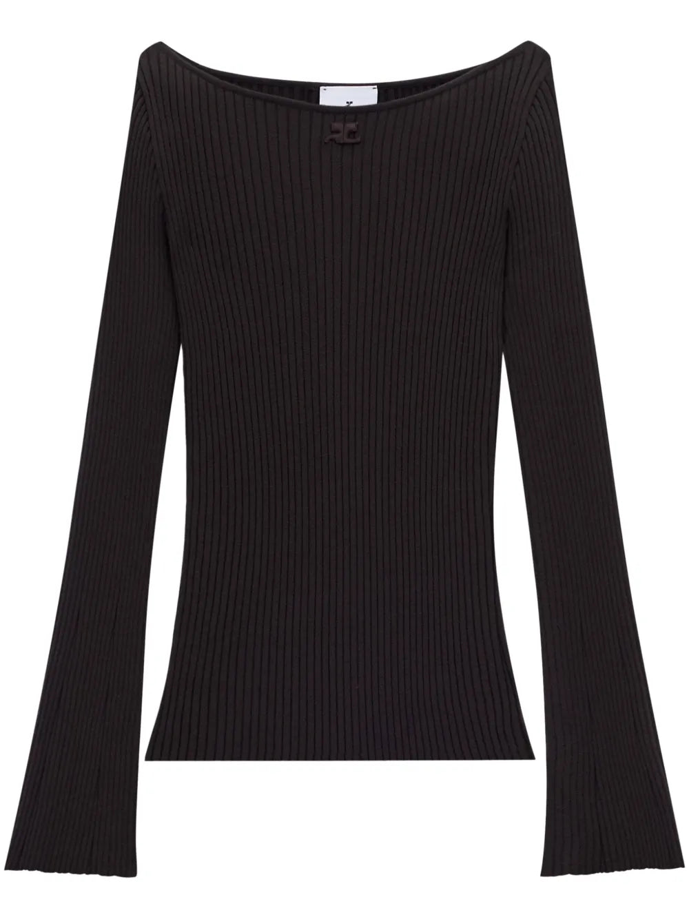 Boat-Neck Ribbed Jumper