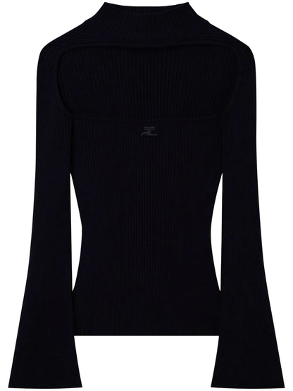 Cut-Out Ribbed Jumper