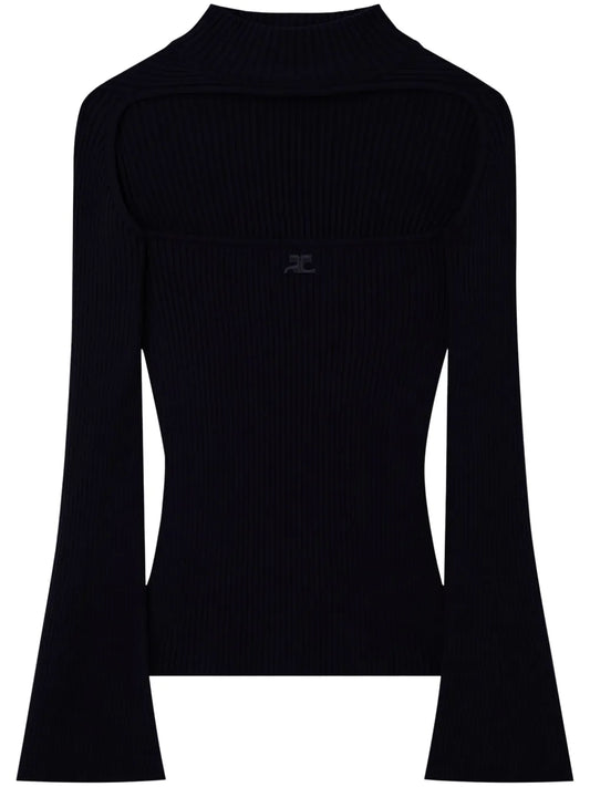 Cut-Out Ribbed Jumper