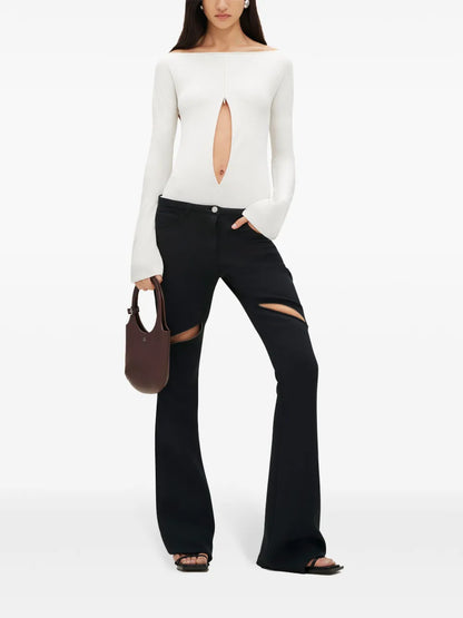 Off-Shoulder Zipped Bodysuit