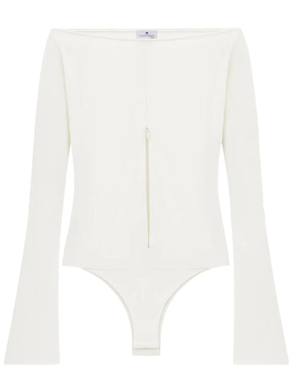 Off-Shoulder Zipped Bodysuit