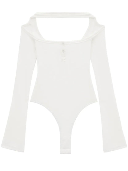 Cut-Out Ribbed Bodysuit