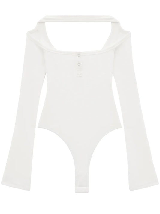 Cut-Out Ribbed Bodysuit