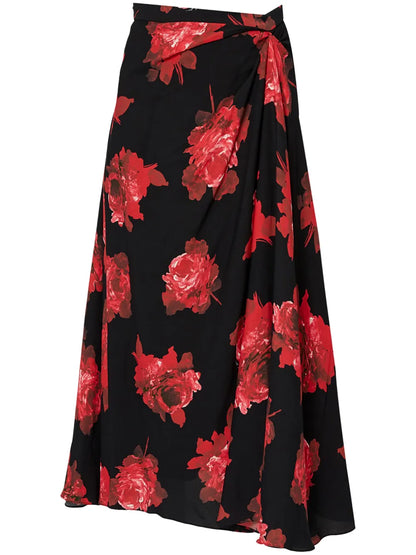 Draped Midi Skirt