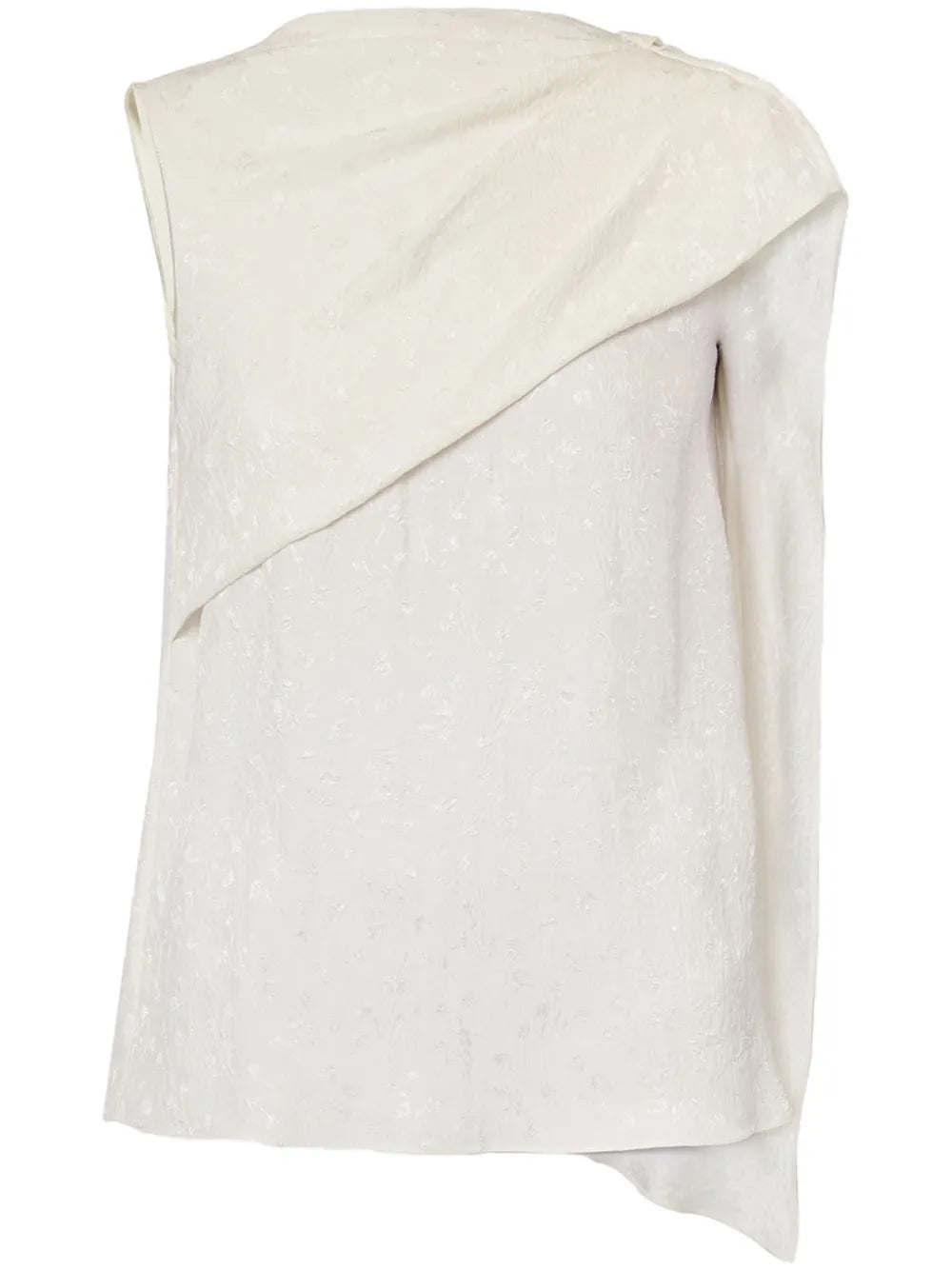 Asymmetric-Design Draped Blouse
