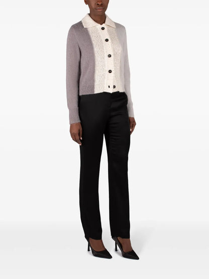 Astra Satin Fitted Mid-Rise Trousers