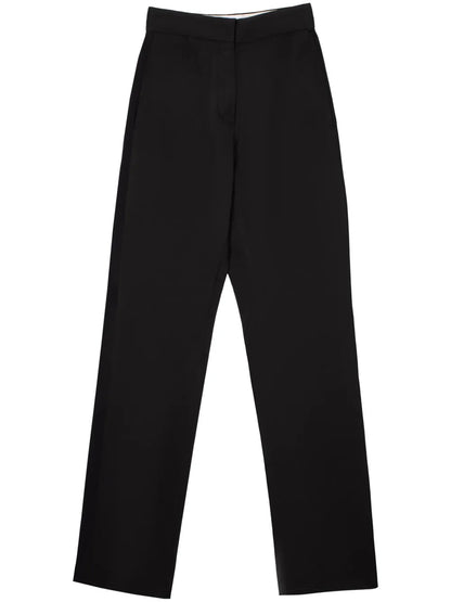 Astra Satin Fitted Mid-Rise Trousers