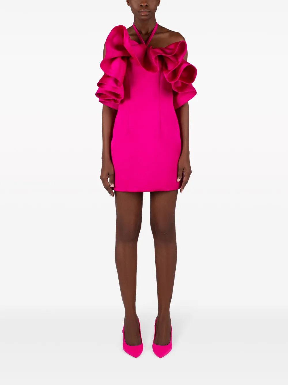 Ruffle-Detail Off-Shoulder Dress