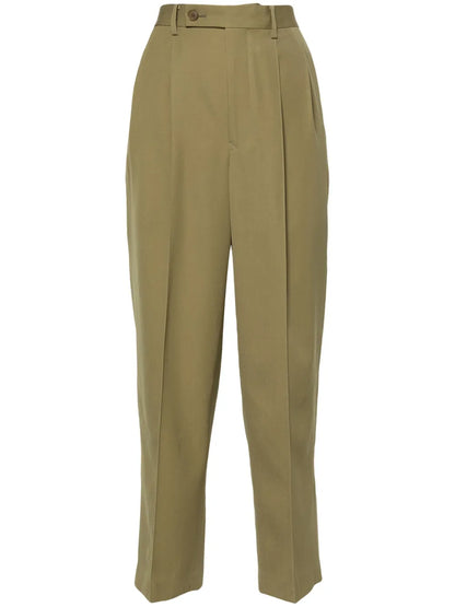 Pleat-Detail Wide-Leg Trousers