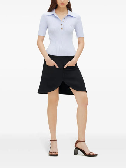 Iconic Rib-Knit Polo Shirt