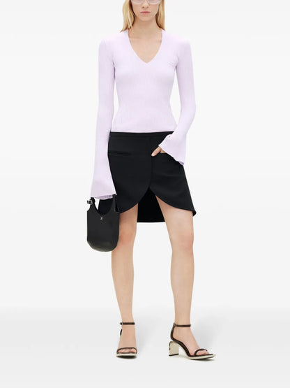 V-Neck Ribbed Jumper