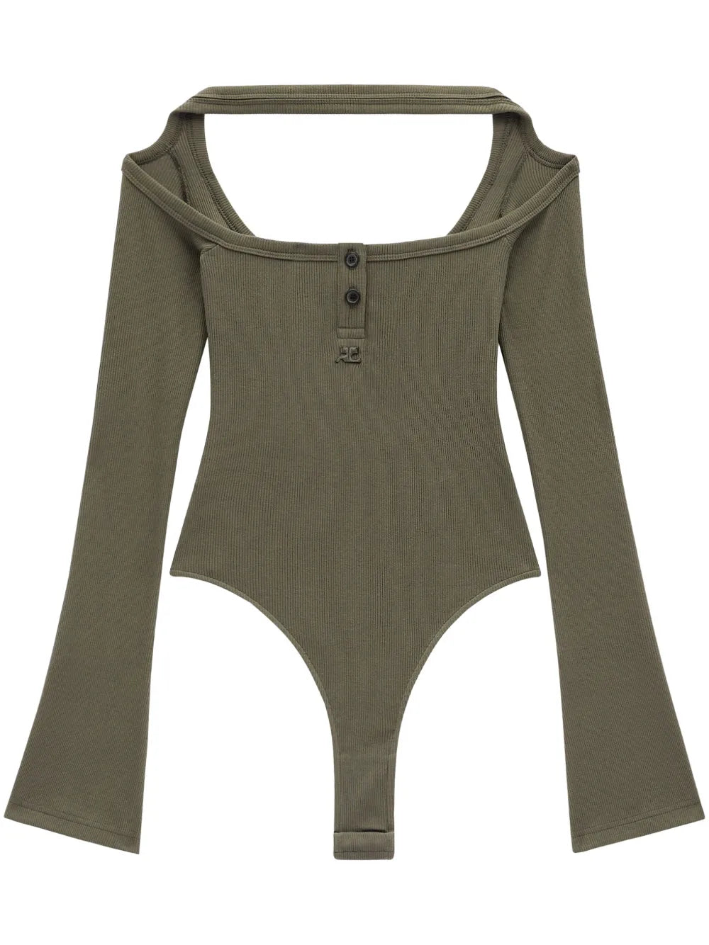 Cut-Out Ribbed Bodysuit