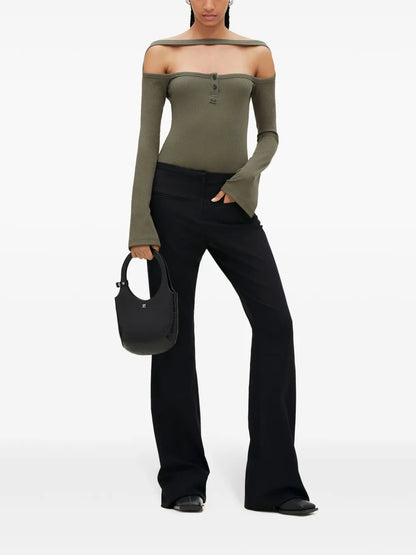 Cut-Out Ribbed Bodysuit