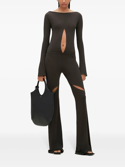 Off-Shoulder Zipped Bodysuit
