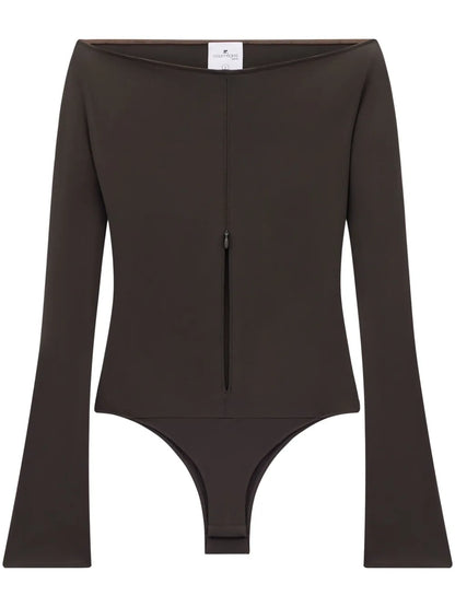 Off-Shoulder Zipped Bodysuit