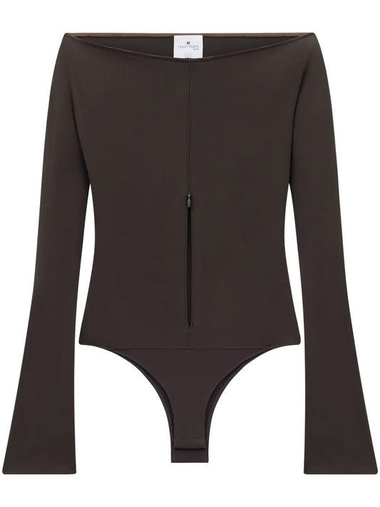 Off-Shoulder Zipped Bodysuit